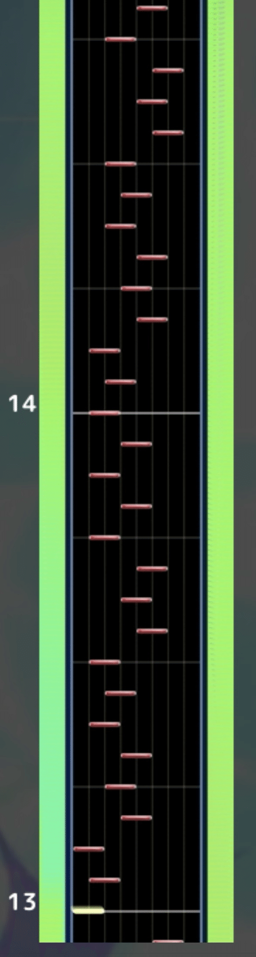 XL TECHNO 第 13 小节起的谱面